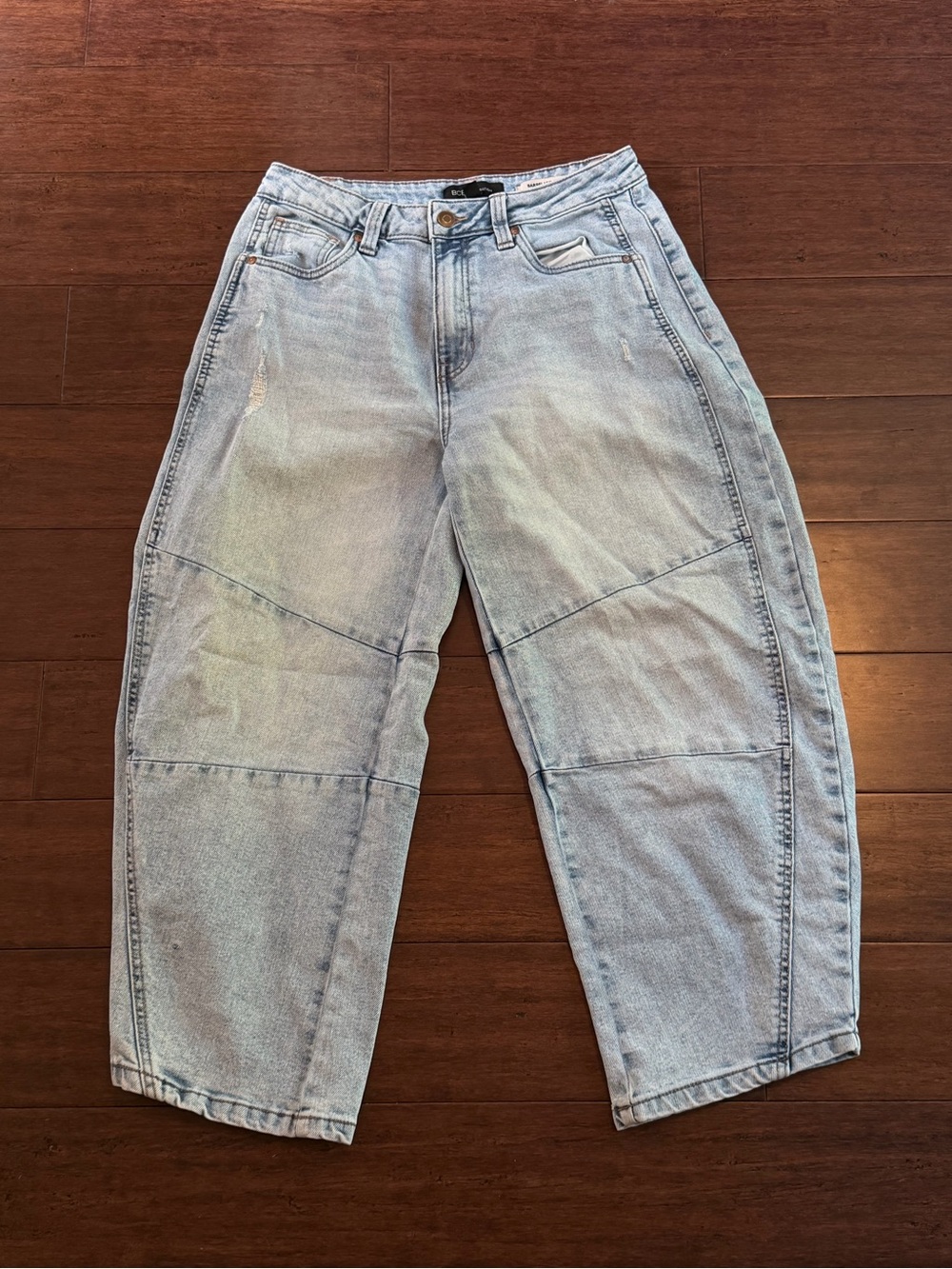 BCBGeneration Light Blue Barrel Jeans